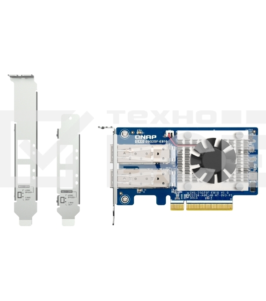 Сетевая карта/ QNAP QXG-25G2SF-E810 Dual Port 25Gbps/10Gbps SFP28 PCIe Gen4 x8