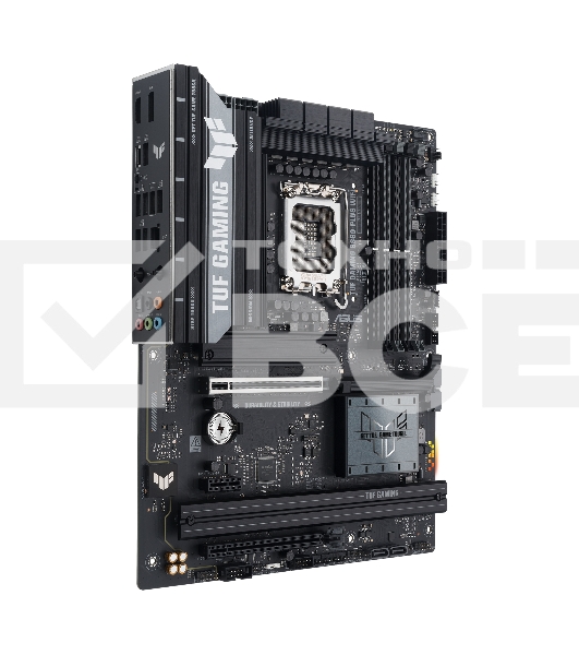 Материнская плата ASUS TUF GAMING B860-PLUS WIFI, LGA 1851, Intel B860, 4xDDR5, 4xSATA, 3xM.2, 1xPCIe 5.0 x16, 1xPCIe 4.0 x16, 1xDP, 1xHDMI, 1x 2.5Gb LAN, 1xUSB 20Gbps, 2xUSB 10Gbps, 3xUSB 5Gbps, 2xUSB 2.0, 5x3.5 мм, 7.1, ATX