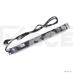 Блок силовых розеток Cabeus, Shuko х 6, вход Schuko, для шкафов, шнур 2 м, 50х490х50 мм (ВхШхГ), 16А, автомат, черный, фото 1