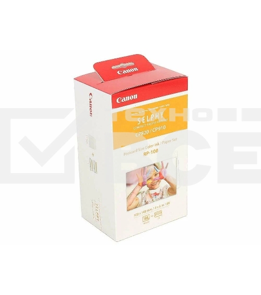 Набор Canon RP-108 (8568B001) бумага (10x15см) и цветные красители для SELPHY CP1200. 108 страниц.