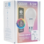 Лампа Светодиодная Gauss Smart Home RGbW E27 A60 8.5 Вт 2700-6500K 1/10/100, фото4