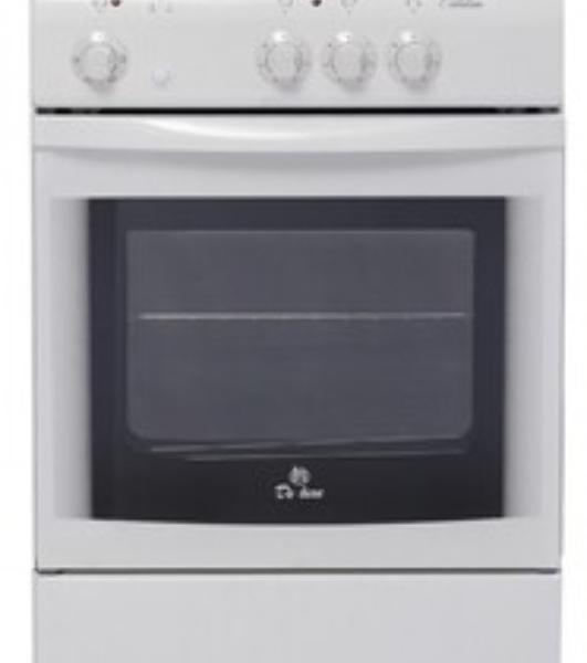 Электрическая плита De Luxe 506003.04ЭС белый, конфорок - 3 шт, духовка - 60 л, 87 см x 50 см x 60 см