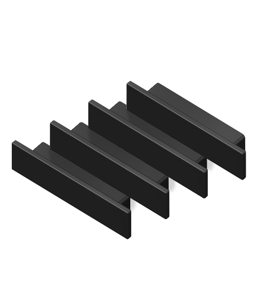 Заглушка для профиля GP8451 BK черный 23.8*6