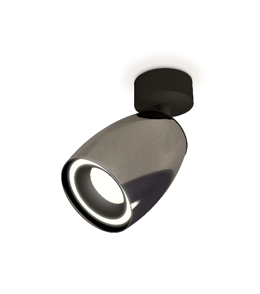 Комплект поворотного светильника Ambrella light XM1123003 DCH/SBK черный хром/черный песок MR16 GU5.3 (A2210, C1123, N7111)