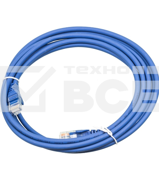 Кабель Патч-корд Lanmaster UTP LAN-PC45/U5E-3.0-BL вилка RJ-45-вилка RJ-45 кат.5е 3м синий LSZH (уп.:1шт)