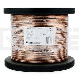 Акустический кабель Cablexpert CC-TC2x1,0-100M, прозрачный, 100 м, на катушке