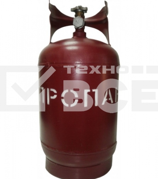 Баллон газовый стальной с вентилем баллонным Крым, 18 л