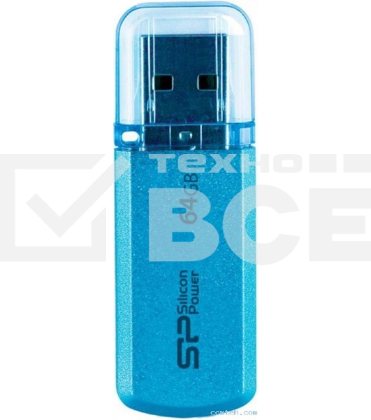 Флешка USB Silicon Power R/W 64Gb Helios 101 SP064Gb,UF2101V1B USB 2.0 синий