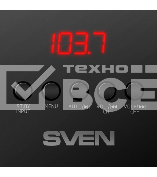 Акустическая система 2.1 SVEN MS-2080 / 70 Watt / ~220V 50Hz / FM-тюнер, USB/ SD, дисплей / BLUETOOTH / ПДУ / Black