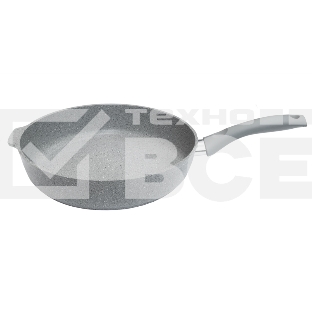 Сковорода 280/65мм с ручкой, АП (светлый мрамор) СМС281а