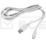 Кабель micro USB (male) штекер - USB-A (male) штекер, длина 1,8 метра, белый (PE пакет) | 18-1164 | REXANT, фото2