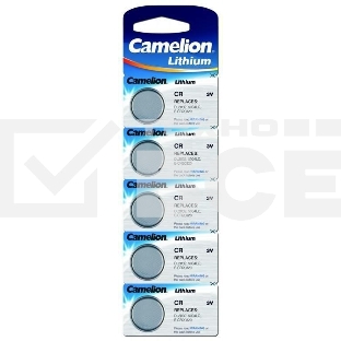 Элемент питания литиевый Camelion CR CR2016 BL-5 (блист.5шт)