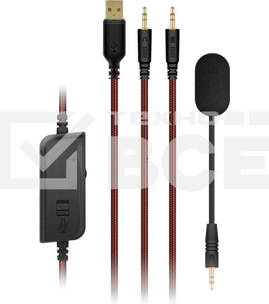 Игровые наушники SVEN AP-U1001MV с микрофоном черные (USB, LED,  mini jack O 3,5 мм (4 pin), 50 мм, RGB подсветка)