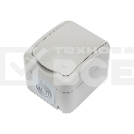 Розетка одноместная Kranz Mini OG IP54, с заземлением, о/у, серая, фото5