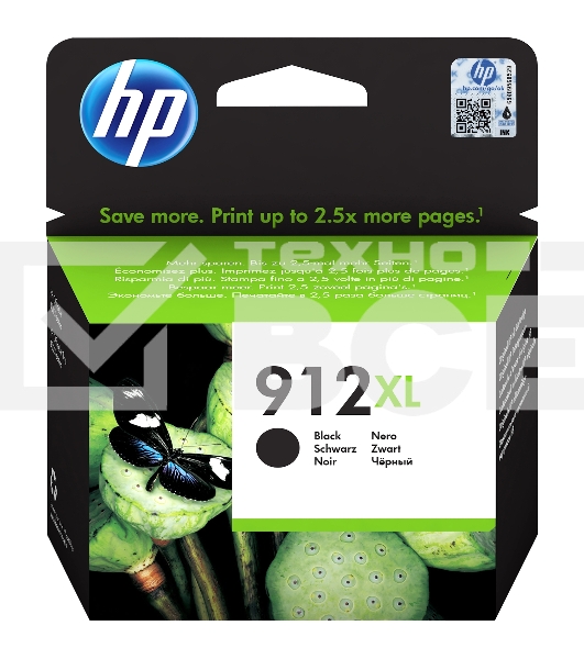 Картридж струйный HP 912 3YL84AE черный (825стр.) для HP OfficeJet 801x/802x