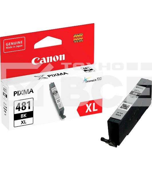 Картридж струйный Canon CLI-481XL BK 2047C001 черный (8.3 мл) для Canon Pixma TS6140/TS8140TS/TS9140/TR7540/TR8540