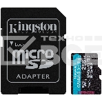 Карта памяти Kingston 256GB microSDXC Canvas Go Plus 170R A2 U3 V30 Card + ADP EAN: 740617301250, фото4
