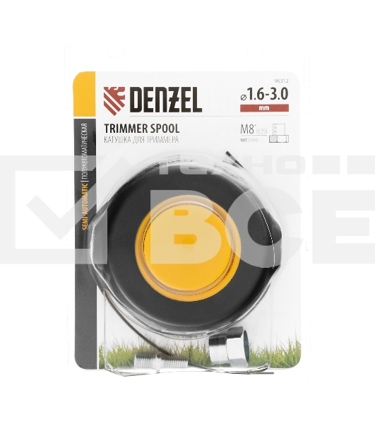Катушка Denzel 96312  универ. триммер. гайка м8 гайка м10 винт м8-м10 лев. резьба шаг 1.25мм