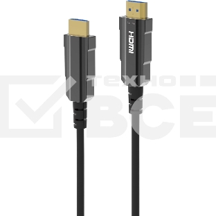 Кабель аудио-видео Digma HDMI (m)/HDMI (m) 50м. позолоч.конт. черный (HDMI-AOC2.1-50)