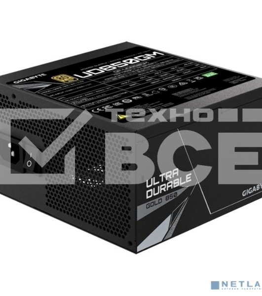 Блок питания Gigabyte ATX 850W GP-UD850GM 80+ gold 24+2x(4+4) pin APFC 120мм fan 8xSATA Cab Manag RTL