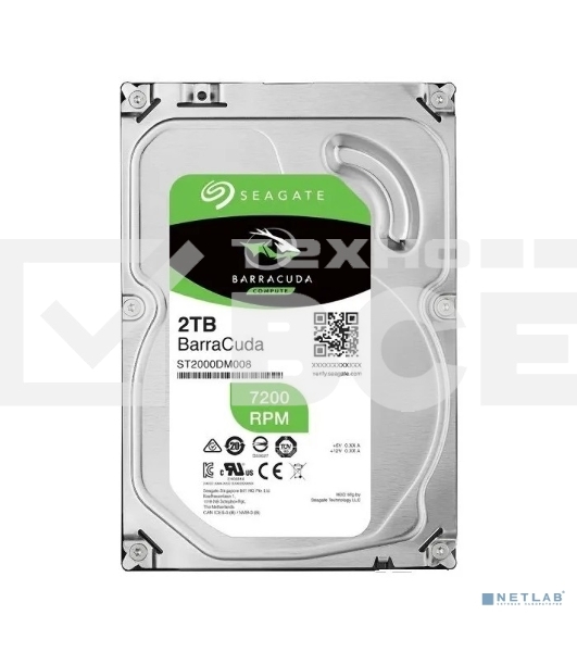 Жесткий диск Seagate Barracuda 2TB 7200RPM  SATA6GB/S 256MB ST2000DM008