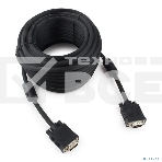 Кабель VGA Premium Cablexpert CC-PPVGA-15M-B, 15M/15M, 15м, черный, тройной экран, феррит.кольца, пакет, фото3