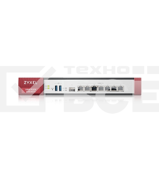 Межсетевой экран и Wi-Fi контроллер Zyxel USG FLEX 500 с подпиской Gold на 1 год (AS, AV, CF, IDP/DPI, Sandboxing, SecuReporter, Secure Wi-Fi, 72 AP), Rack, 7 конфигурируемых (LAN/WAN) портов GE, 1xSF