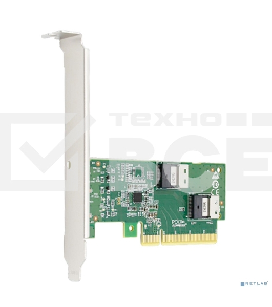 Адаптер для SSD PCIe x8 to Two SlimSAS SFF-8654 4i Adapter