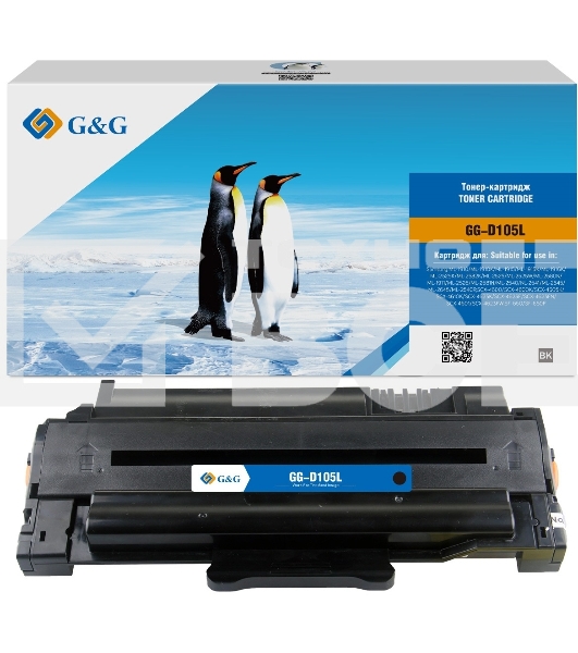 Картридж лазерный G&G GG-D105L черный (2500стр.) для Samsung ML-1910/1915/1916K/2525K/1911;SCX-4600/4605K/4610K/4623K
