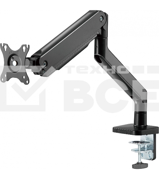 Кронштейн для мониторов Ultramounts UM730 черный 17'-45' макс.16кг крепление к столешнице поворот и наклон