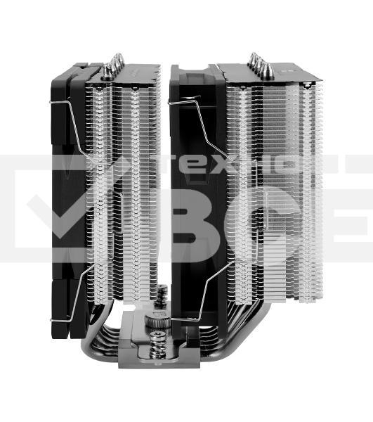 Кулер для процессора/ Thermalright Royal Knight 120 (4-pin PWM, 156mm, Ni/Cu, 6x6mm, 2x120mm, 80.45CFM/56.36CFM, 29.4dBA/28.4dBA, 2150RPM/1900RPM, S: 1200, 1700, 1851, 2011, 2066, 115X, AM4, AM5, black)