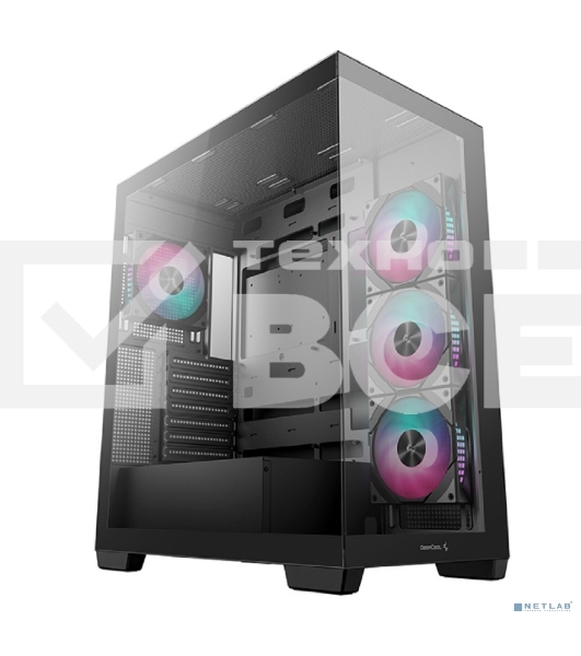 Компьютерный корпус Deepcool CG580 4F черный без БП ATX 6x120мм 3x140мм 2xUSB 3.0 audio bott PSU