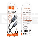 Кабель USB2.0 Hoco Type-C/Type-C, 3А, 60Вт, с дисплеем, X118, 1м, черный, коробка, фото 1