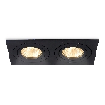 Встраиваемый поворотный точечный светильник Ambrella light TN102627/2 BK черный GU5.3 175*95*28, фото3