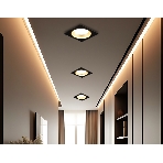 Светильник Ambrella light TN52340 SBK/SGD черный песок/золото песок GX53 max 12W 115*115*25, фото3