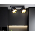 Светильник Ambrella light TN71288/2 BK/GD черный/золото GX53/2 max 12W 270*95*137, фото6