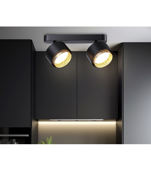 Светильник Ambrella light TN71288/2 BK/GD черный/золото GX53/2 max 12W 270*95*137