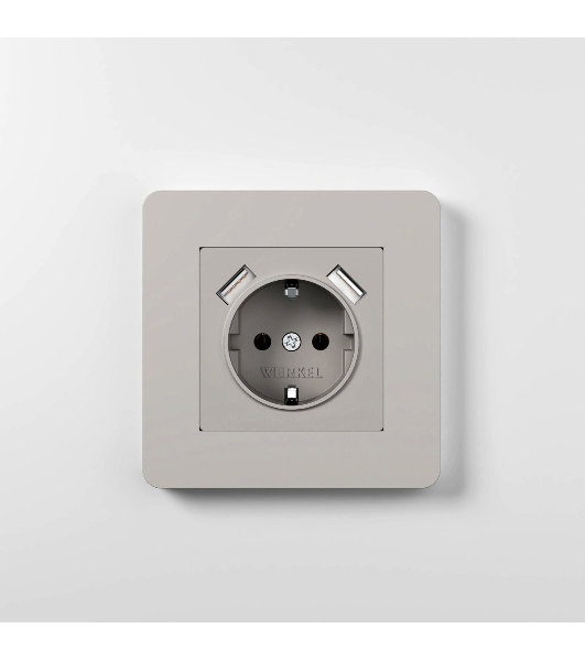 Рамка на 1 пост WERKEL Split (дымчатый/белый, soft-touch) W0013067