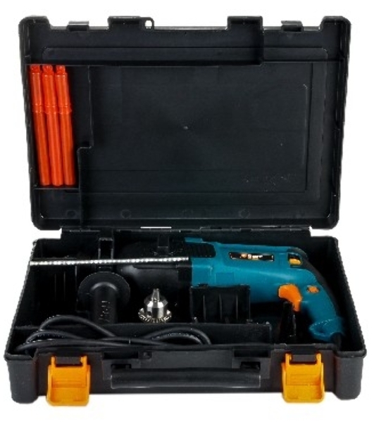 Перфоратор электрический Bort BHD-800N (мощность 900 Вт; скорость вращения 0-900 об/мин; сила удара 3,5 Дж; патрон SDS+; набор аксессуаров 10 шт)