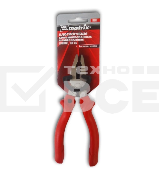 Плоскогубцы MATRIX 16969standard 160мм комбинированные шлифованные пластмассовые рукоятки