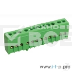 Шина IEK YNN10-69-10KD-K06 PE 'земля' в корп изол на DIN-рейку ШНИ-6х9-10-К-З IEK, фото 1