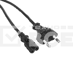 Кабель питания ноутбуков, аудио/видео ExeGate Power PCN-3P (CEE7/16->С7) VDE-250V-2*0.5-CU, 6A, 3м, фото 1