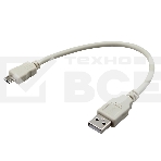Кабель REXANT (18-1162) Шнур  micro USB (male) - USB-A (male)  0.2M, фото 1