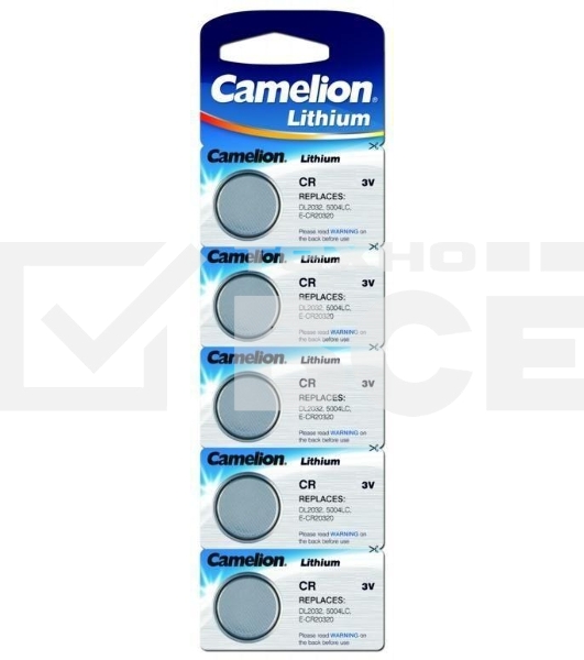 Элемент питания литиевый Camelion CR CR2032 BL-5 (блист.5шт)