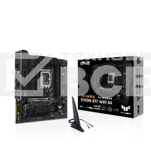 Материнская плата ASUS TUF GAMING B760M-BTF WIFI D4, LGA 1700, Intel B760, 4xDDR4, 4xSATA, 3xM.2, 1xPCIe 5.0 x16, 1xPCIe 4.0 x4, 1xPCIe x1, 1xUSB-A 3.2 Gen 2, 2xUSB-A 3.2 Gen 1, 4xUSB 2.0, 1xUSB-C 3.2 Gen 1, 1xUSB-C 3.2 Gen 2, 1x2.5Gb LAN, 3x3.5 мм, 7.1, 