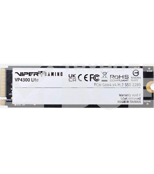 Накопитель SSD Patriot Viper VP4300 Lite, 1Tb, PCIe 4.0 x4, M.2 2280, NVMe, R/W 7400/6400, с радиатором