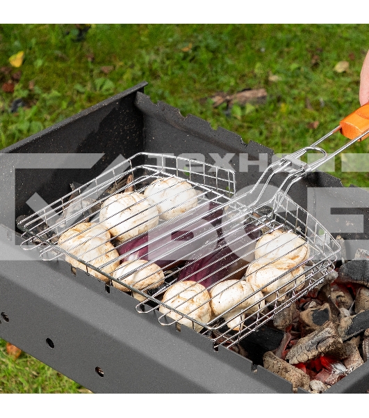 Решетка гриль 305х235х55мм объемная хромир. Camping Palisad