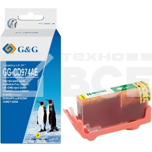 Картридж струйный G&G GG-CD974AE желтый (14.6 мл) для HP Officejet 6000/6500/6500A/7000/7500A
