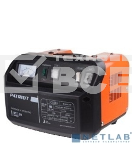 Устройство пуско-зарядное PATRIOT BCT-20 Boost 220В±15% 700Вт 12/24В зарядmax18А 48-220А/ч 6.2кг