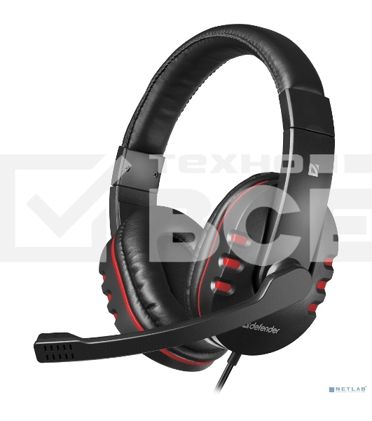 Наушники Defender Warhead G-160 черный, кабель 2,5 м